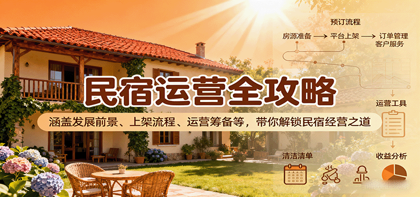 民宿运营全攻略：涵盖发展前景、上架流程、运营筹备等，带你解锁民宿经营之道-我要项目网