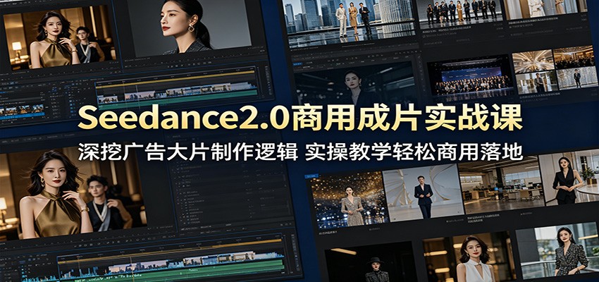 Seedance2.0商用成片实战课：深挖广告大片制作逻辑，实操教学轻松商用落地-星云网创