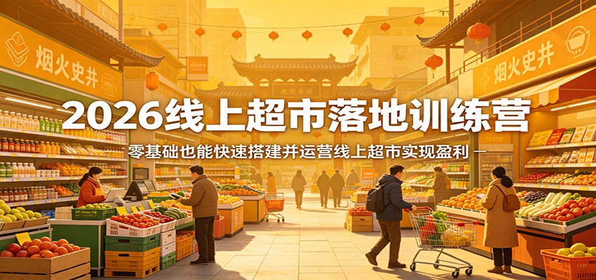 2026线上超市落地训练营，零基础也能快速搭建并运营线上超市实现盈利-星云网创