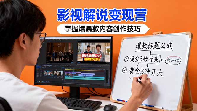 影视解说变现营：通过30+实战案例爆款内容创作技巧，掌握影视解说盈利密码-柚子轻创