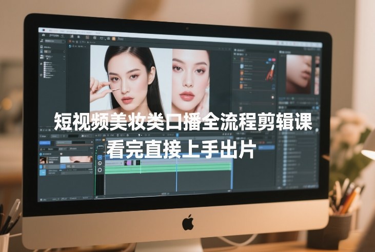 短视频美妆类口播全流程剪辑课，看完直接上手出片-星云网创