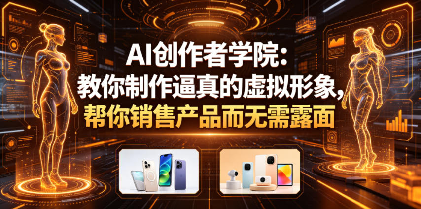 AI创作者学院：教你制作逼真的虚拟形象，帮你销售产品而无需露面【原创双语字幕】-星云网创