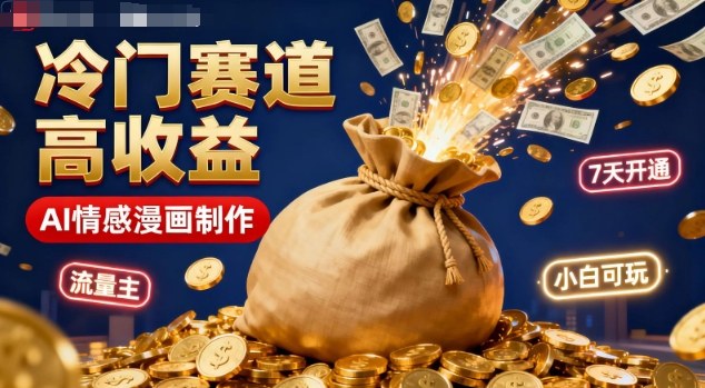 公众号冷门赛道，用AI做情感漫画，7天开通流量主，操作简单，小白可玩-星云网创