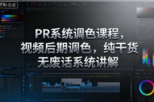 PR系统调色课程，视频后期调色，纯干货无废话系统讲解-星云网创