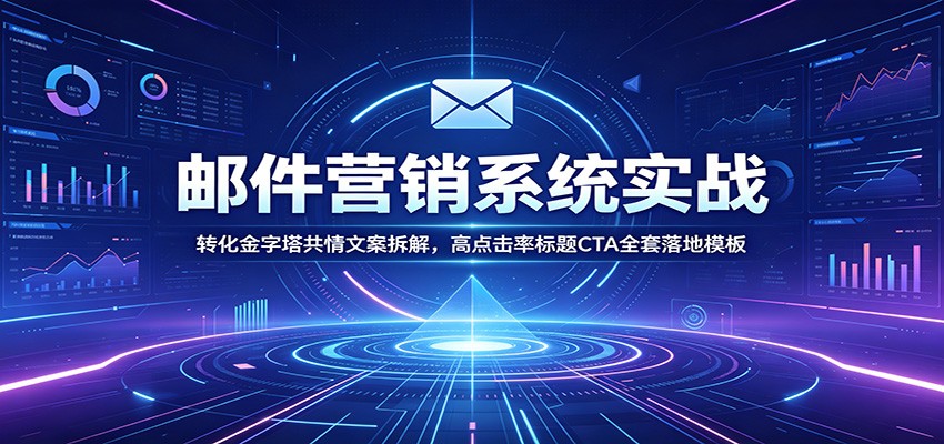 邮件营销系统实战：转化金字塔共情文案拆解，高点击率标题CTA全套落地模板-星云网创