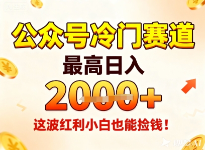 公众号冷门赛道，最高日入1k+，这波红利小白也能捡钱！-星云网创