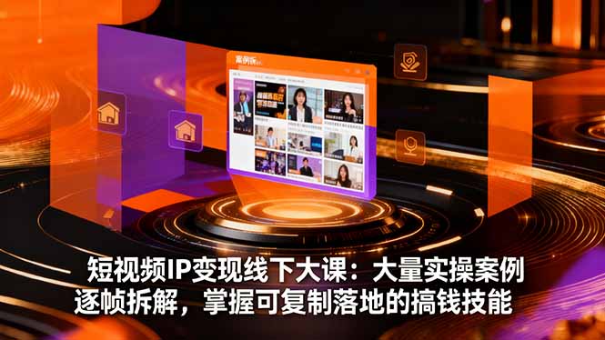 短视频IP变现线下大课：大量实操案例逐帧拆解，掌握可复制落地的搞钱技能-星云网创