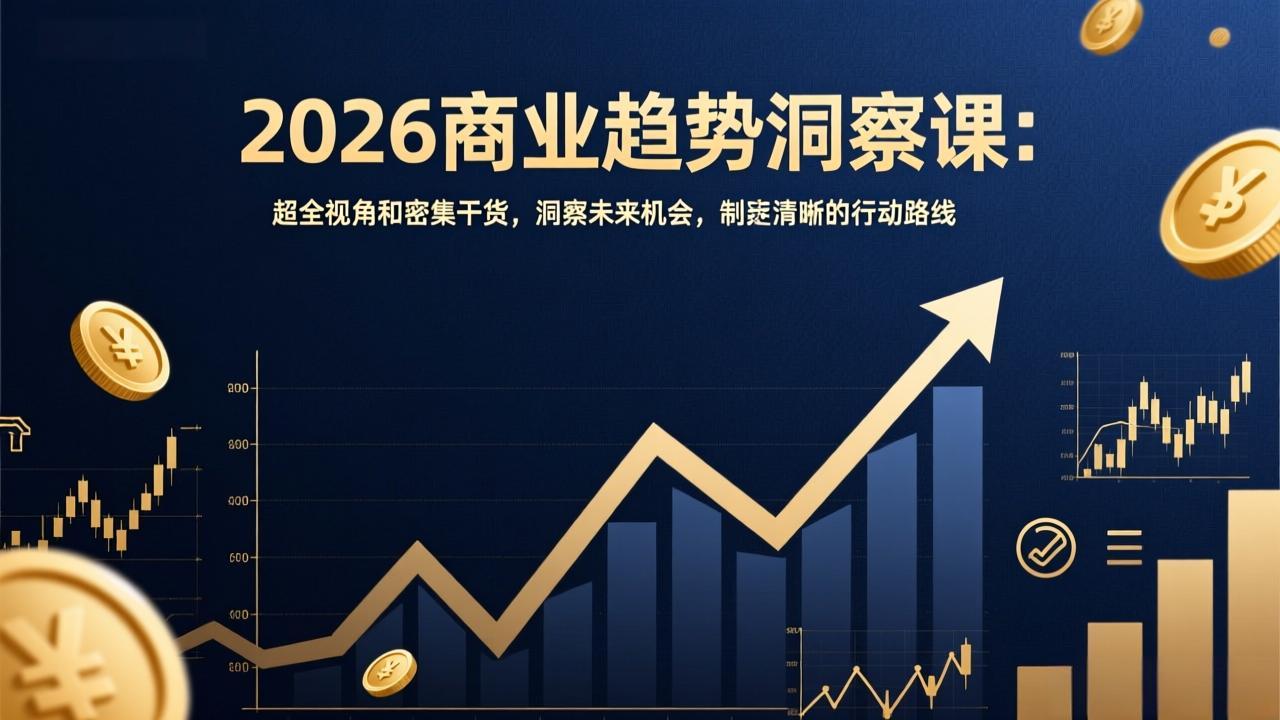 2026商业趋势洞察课：超全视角和密集干货，洞察未来机会，制定清晰的行动路线-星云网创
