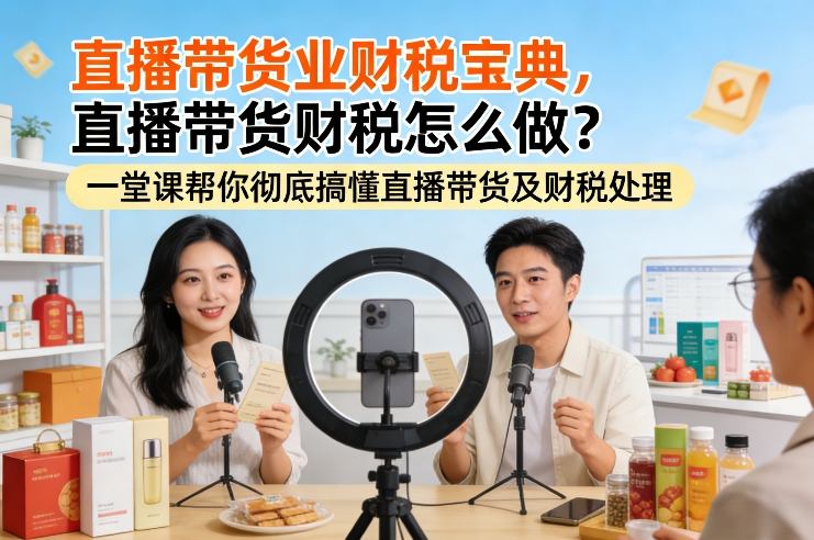 直播带货业财税宝典，直播带货财税怎么做？一堂课帮你彻底搞懂直播带货及财税处理-星云网创