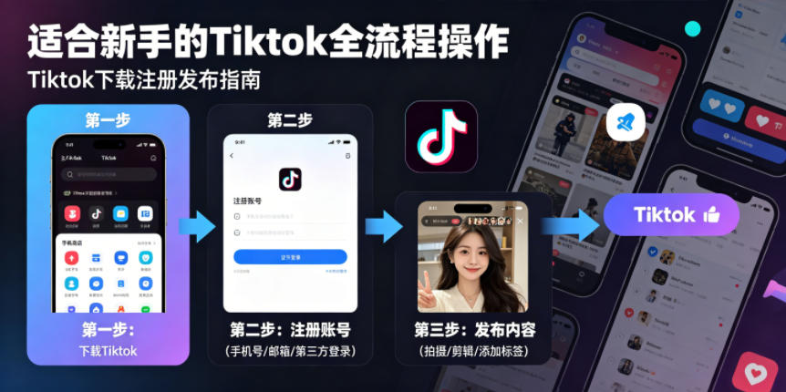 Tiktok下载注册发布，适合新手的Tiktok全流程操作-星云网创