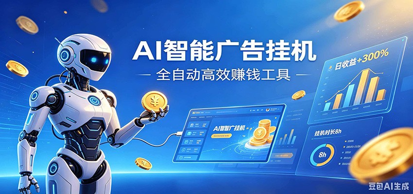 AI智能广告挂机，小白轻松上手，在家自动赚收益-星云网创