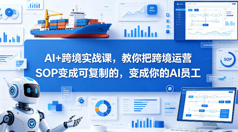 AI+跨境实战课，教你把跨境运营S0变成可复制的，变成你的AI员工-星云网创