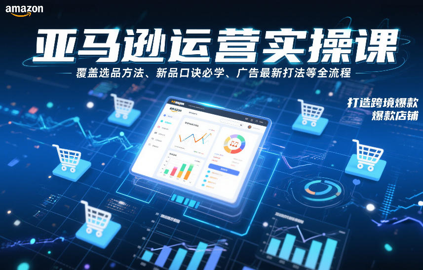 亚马逊运营实操课，覆盖选品方法、新品口诀必学、广告最新打法等全流程，打造跨境爆款店铺(更新4月)-星云网创