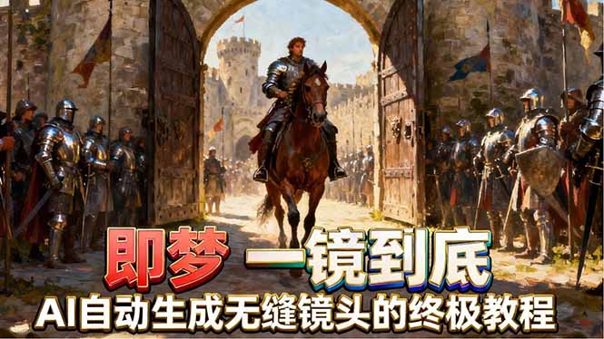 即梦AI一镜到底终极教程，智能补帧+运镜技巧，AI自动生成无缝丝滑长镜头高效出片-云网创