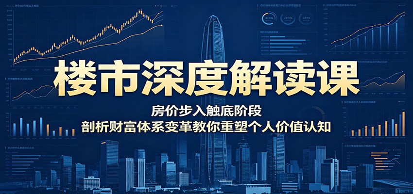 楼市深度解读课：房价步入触底阶段，剖析财富体系变革教你重塑个人价值认知-星云网创