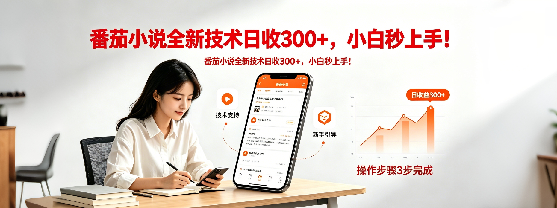番茄小说全新技术全新玩法！无脑日收300+-星云网创