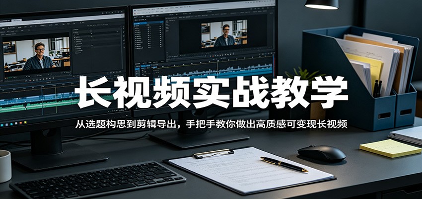 长视频实战教学，从选题构思到剪辑导出，手把手教你做出高质感可变现长视频-星云网创