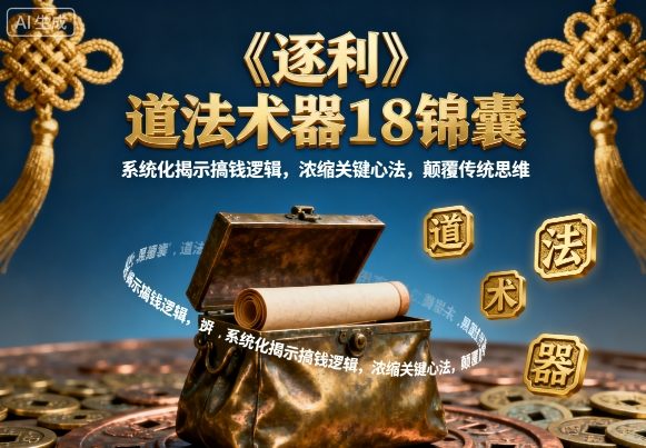 《逐利》道法术器18锦囊，系统化揭示搞钱逻辑，浓缩关键心法，颠覆传统思维(更新)-我要项目网