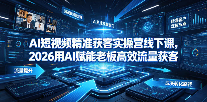 AI短视频精准获客实操营6月10-14号线下课，2026用AI赋能老板高效流量获客-星云网创