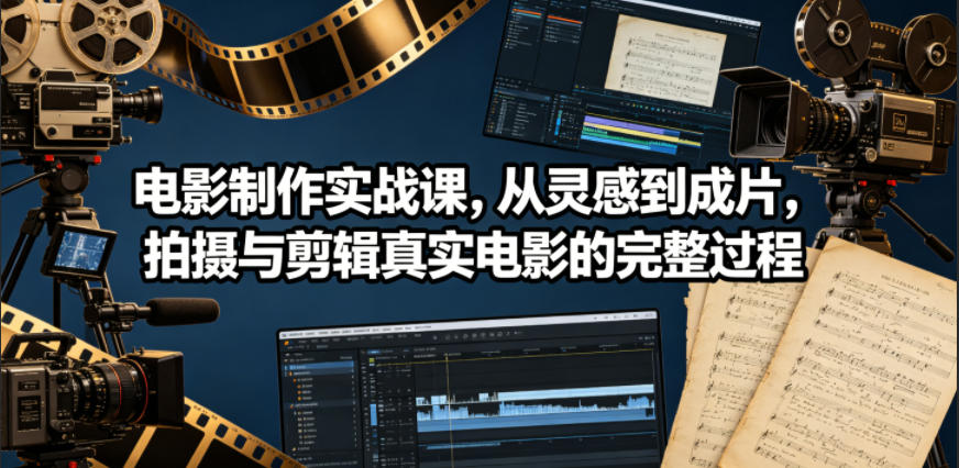 电影制作实战课，从灵感到成片，拍摄与剪辑真实电影的完整过程【原创双语字幕】-星云网创