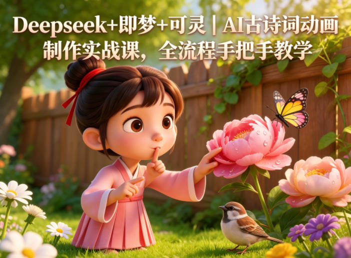 Deepseek+即梦+可灵｜AI古诗词动画制作实战课，全流程手把手教学-星云网创