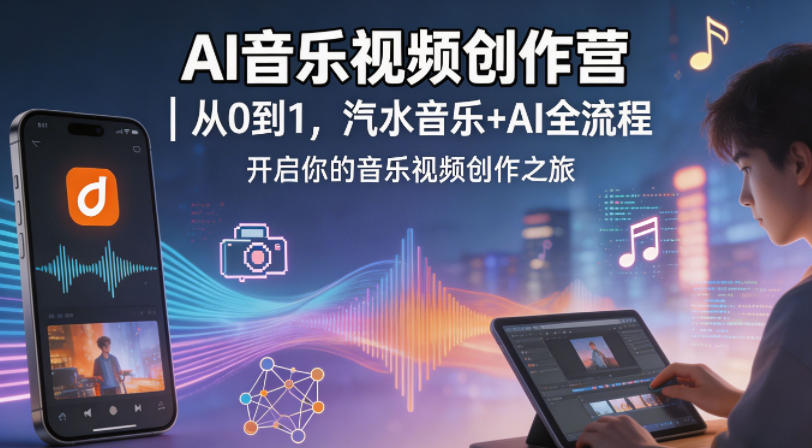 AI音乐视频创作营｜从0到1，汽水音乐+AI全流程，开启你的音乐视频创作之旅-星云网创