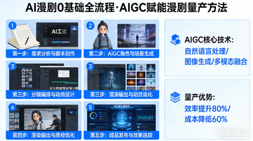 AI漫剧0基础全流程,快速掌握AIGC赋能的漫剧量产方法-云网创