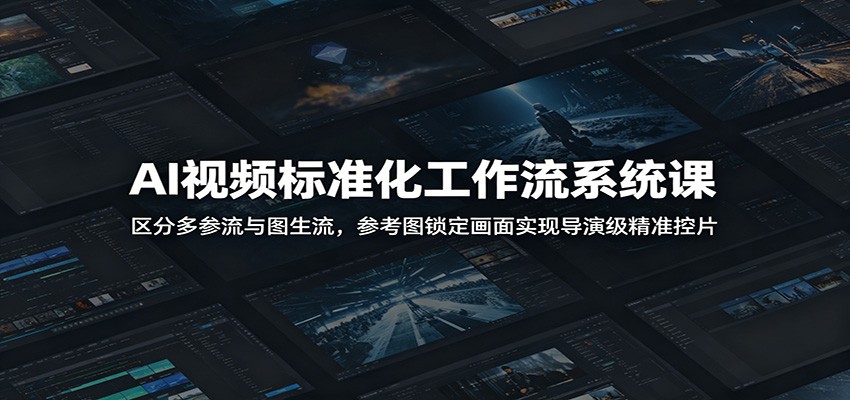 AI视频标准化工作流系统课：区分多参流与图生流，参考图锁定画面实现导演级精准控片-星云网创