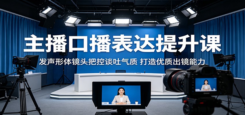 主播口播表达提升课：发声形体镜头把控谈吐气质，打造优质出镜能力-星云网创