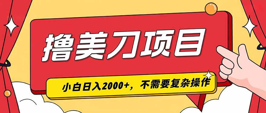 撸美刀，单日收入2000+，小白可做-星云网创