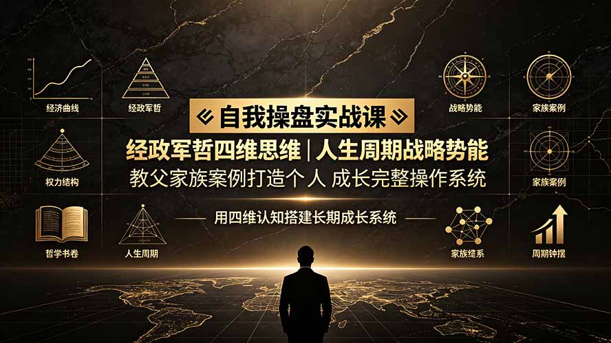 自我操盘实战课：经政军哲四维思维｜人生周期战略势能｜教父家族案例打造个人成长完整操作系统-星云网创