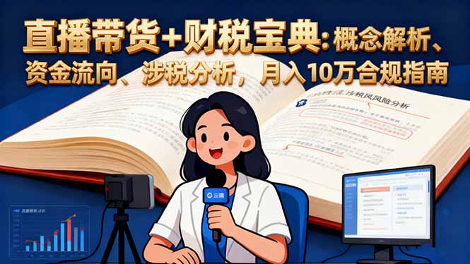 直播带货+财税宝典:概念解析、资金流向、涉税分析,月入10万合规指南-星云网创