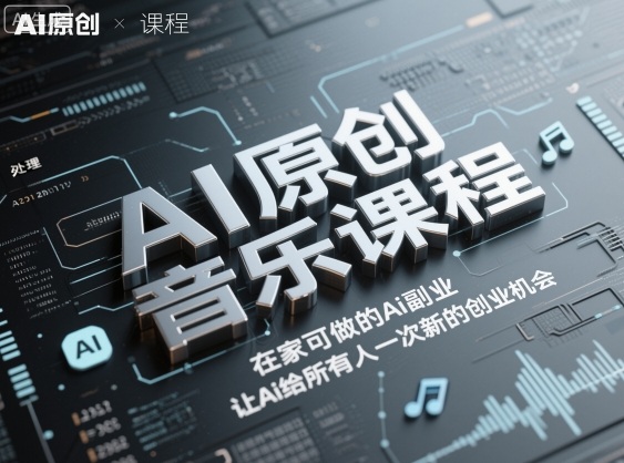 AI原创音乐课程，在家可做的Ai副业，让Ai给所有人一次新的创业机会-星云网创