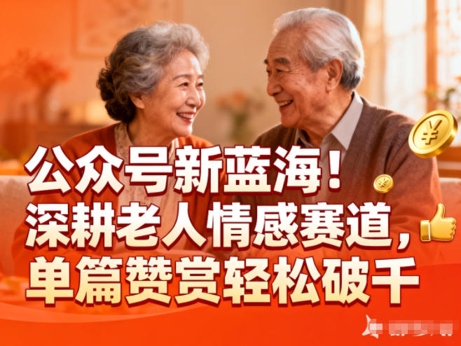 公众号新蓝海！深耕老人情感赛道，单篇赞赏轻松破1k-星云网创