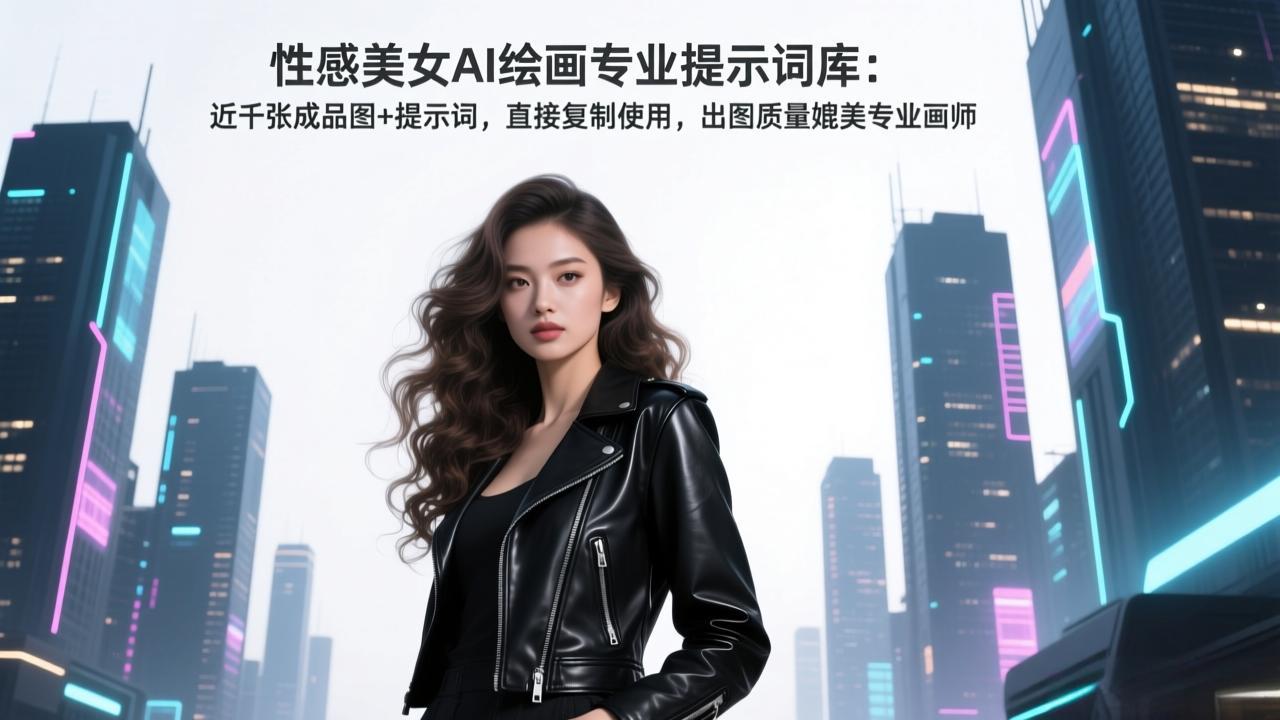 性感美女AI绘画专业提示词库：近千张成品图+提示词，直接复制使用，出图质量媲美专业画师-云网创