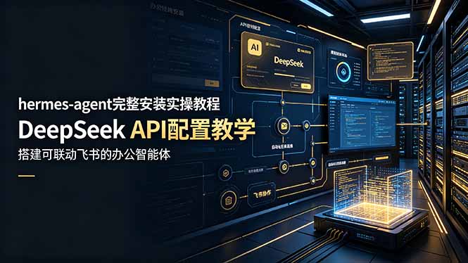 hermes-agent完整安装实操教程，DeepSeek API配置教学，搭建可联动飞书的办公智能体-星云网创