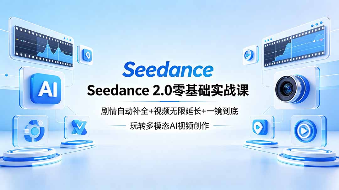 Seedance 2.0零基础实战课：剧情自动补全+视频无限延长+一镜到底：玩转多模态AI视频创作-星云网创