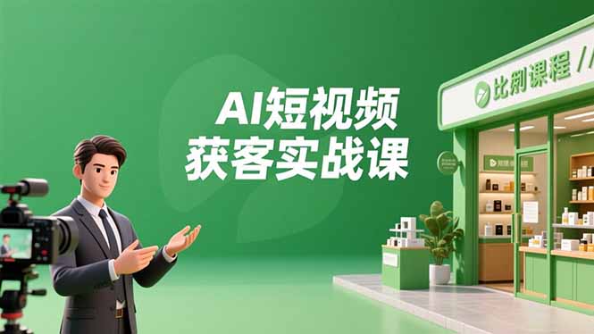 AI短视频获客实战课，数字人创作、实体行业应用、精准引流，30天获取客源月入6万+-我要项目网