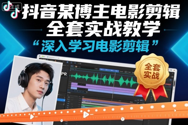 抖音某博主电影剪辑全套实战教学,深入学习电影剪辑-星云网创