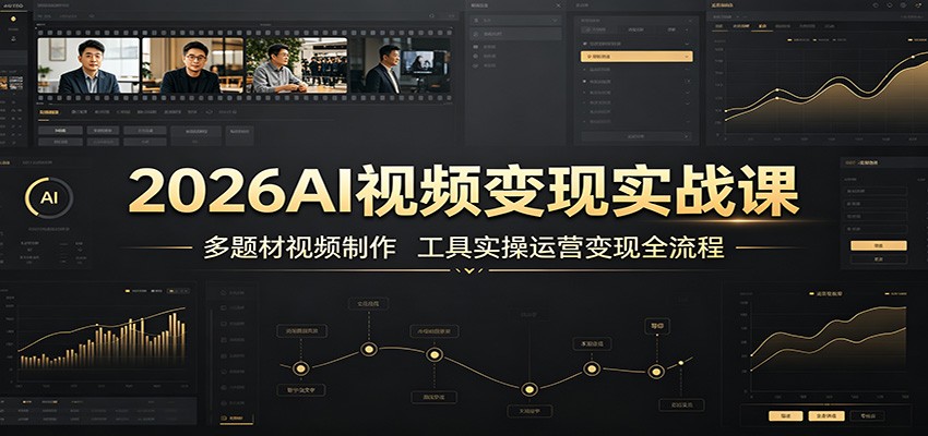 2026AI视频变现实战课：多题材视频制作，工具实操运营变现全流程-星云网创