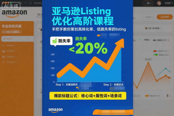 亚马逊Listing优化高阶课程，手把手教你策划高转化率、低跳失率的listing-星云网创