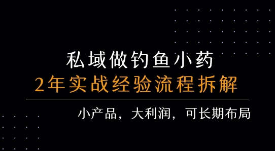 私域做钓鱼小药 每单利润3张+ 详细流程拆解-星云网创