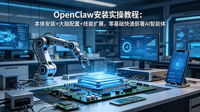 OpenClaw安装实操教程：本体安装+大脑配置+技能扩展，零基础快速部署AI智能体-星云网创