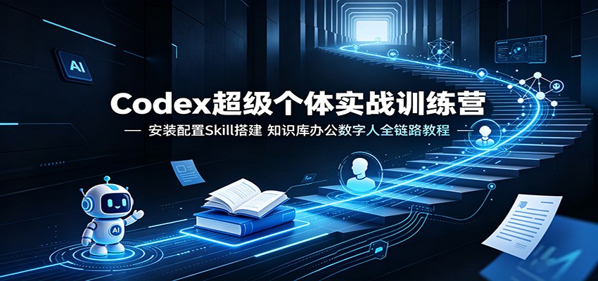 Codex超级个体实战训练营：安装配置Skill搭建，知识库办公数字人全链路教程-星云网创