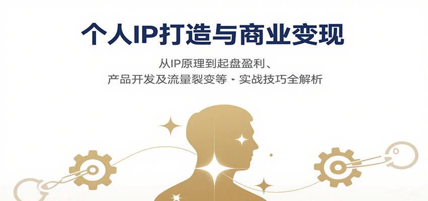 个人IP打造与商业变现，从IP原理到起盘盈利、产品开发及流量裂变等实战技巧全解析-星云网创