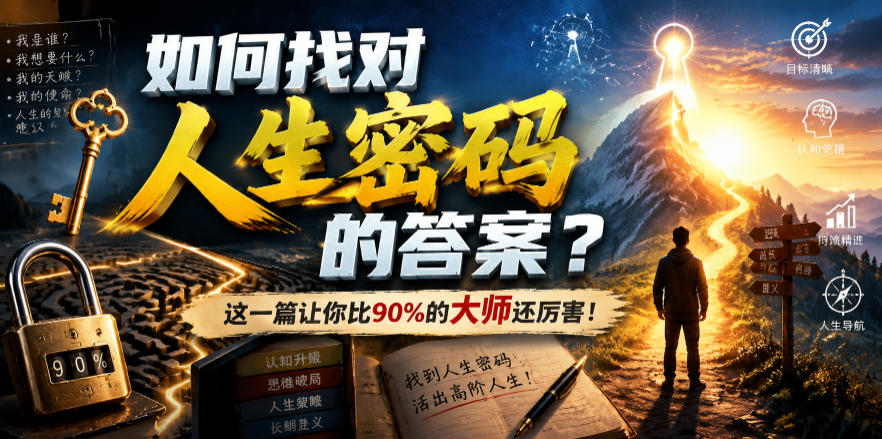 付费文章：如何找对人生密码的答案？这一篇让你比90%的大师还厉害！-星云网创