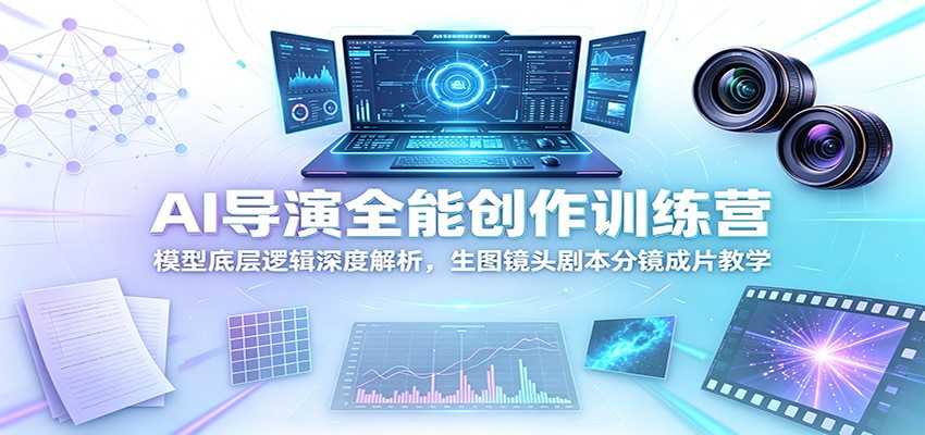 AI导演全能创作训练营：模型底层逻辑深度解析，生图镜头剧本分镜成片教学-星云网创