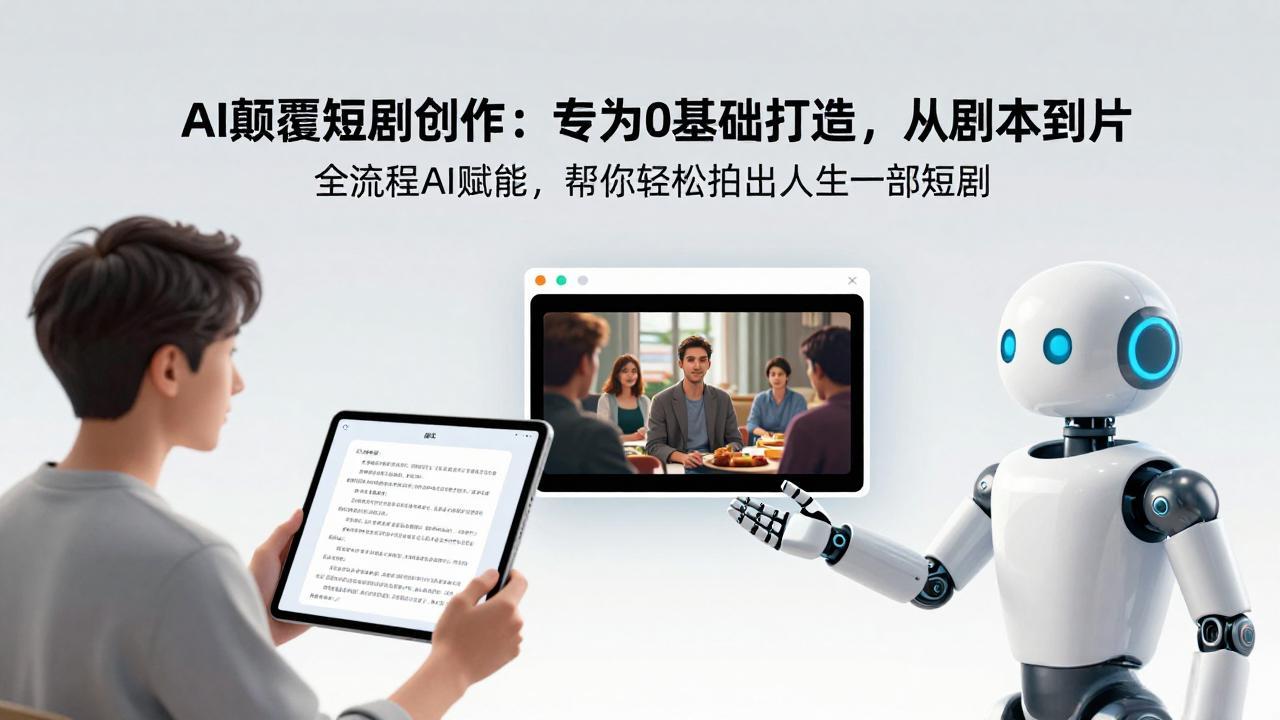 AI颠覆短剧创作：专为0基础打造，从剧本到成片全流程AI赋能，帮你轻松拍出人生第一部短剧-星云网创