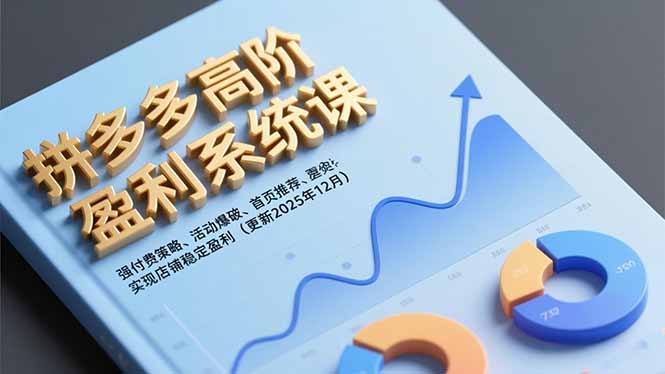 拼多多高阶盈利系统课，强付费策略、活动爆破、首页推荐，实现店铺稳定盈利(更新12月-星云网创