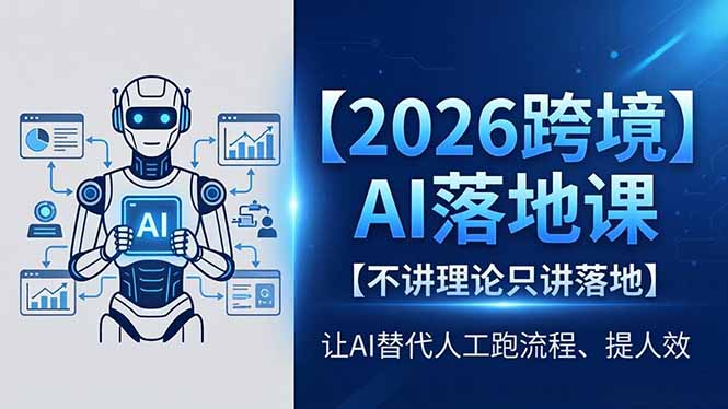 2026跨境AI落地课，不讲理论只讲落地，让AI替代人工跑流程、提人效-星云网创